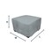 Eevelle Meridian Square Table Set Cover, Silver, 66 in L x 66 in W x 25.5 in H MDTSQCM-SLR - alternate 1